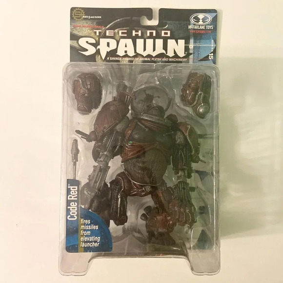 Vintage  1999 Techno Spawn Code Red Series 15 McFarlane Action Figure Gorilla - Picture 1 of 16